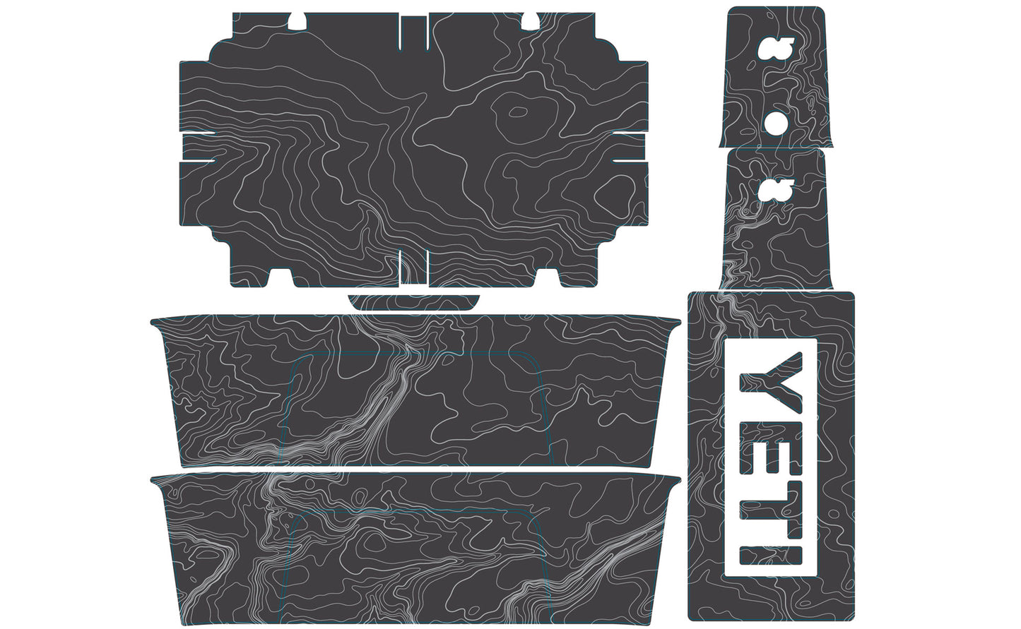 Topo Map YETI Cooler Wrap