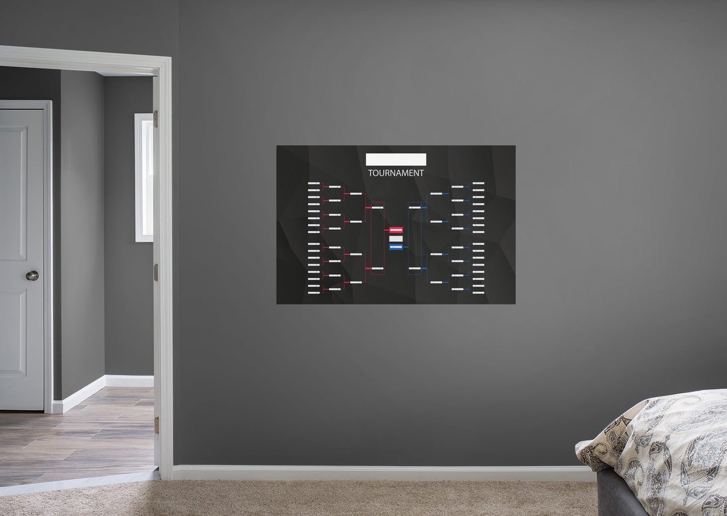 32 Team Dark Brackets Dry Erase - Removable Wall Adhesive Decal