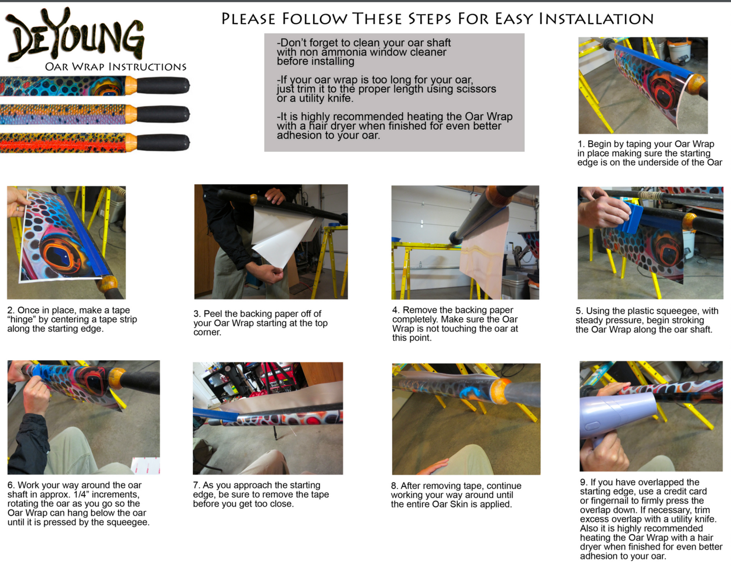 DeYoung Oar Wraps
