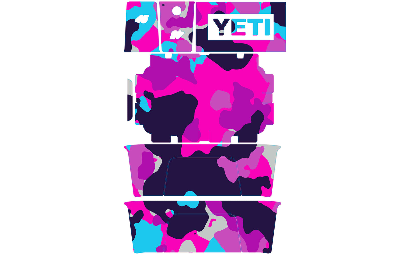 Hot Pink Camo YETI Cooler Wrap