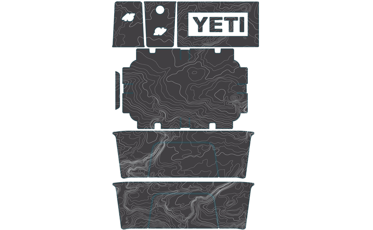 Topo Map YETI Cooler Wrap
