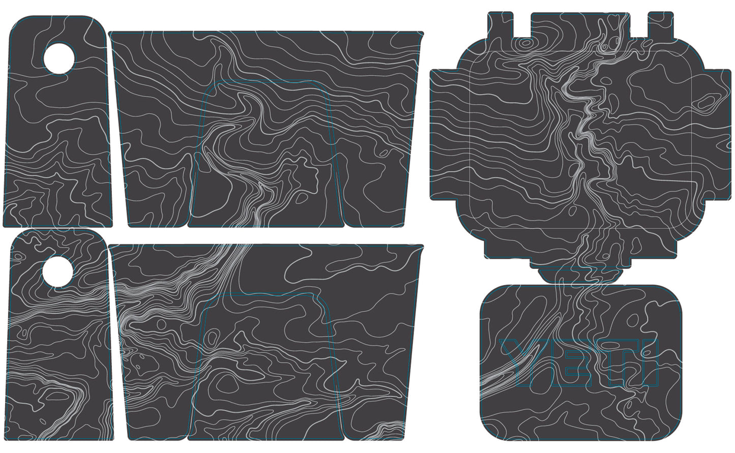 Topo Map YETI Cooler Wrap